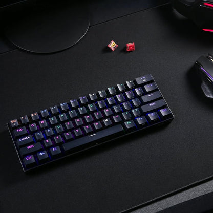 REDRAGON DRACONIC PRO Mechanical 61 Key|Bluetooth 5.0|RGB 9 Colour Modes|Rechargable Battery|Type-C Charging Cable Gaming Keyboard – Black.