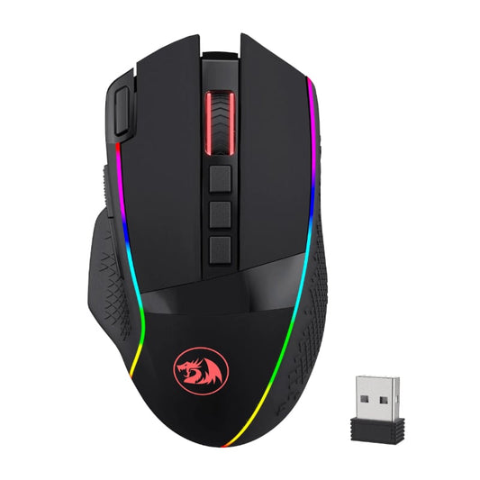 REDRAGON Enlightment 19000DPI RGB Wireless Gaming Mouse – Black.