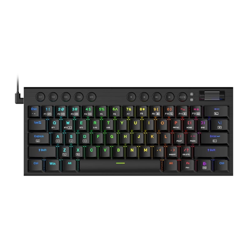 REDRAGON Horus Mini 61Key Red Switch RGB Low Profile Gaming Mechanical Keyboard.