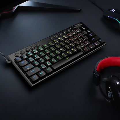 REDRAGON Horus Mini 61Key Red Switch RGB Low Profile Gaming Mechanical Keyboard.