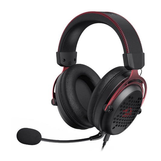 REDRAGON Over-Ear DIOMEDES Honeycomb 3.5mm AUX Gaming Headset – Black.