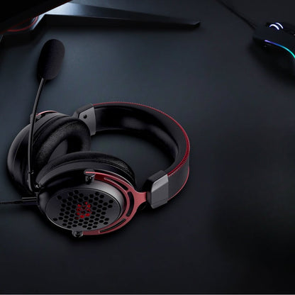 REDRAGON Over-Ear DIOMEDES Honeycomb 3.5mm AUX Gaming Headset – Black.