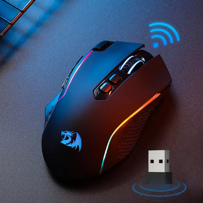 REDRAGON Taipan Pro 10000DPI RGB Wireless Gaming Mouse – Black.