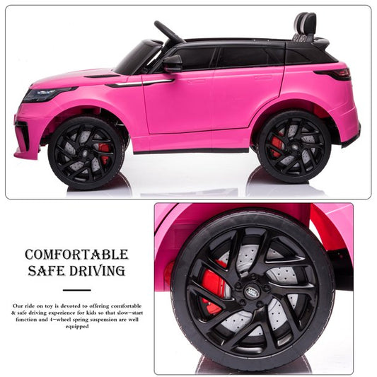Range Rover Velar Kids Ride on Car With Rubber Wheels 12v (Licensed) Pink