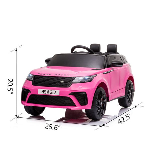 Range Rover Velar Kids Ride on Car With Rubber Wheels 12v (Licensed) Pink