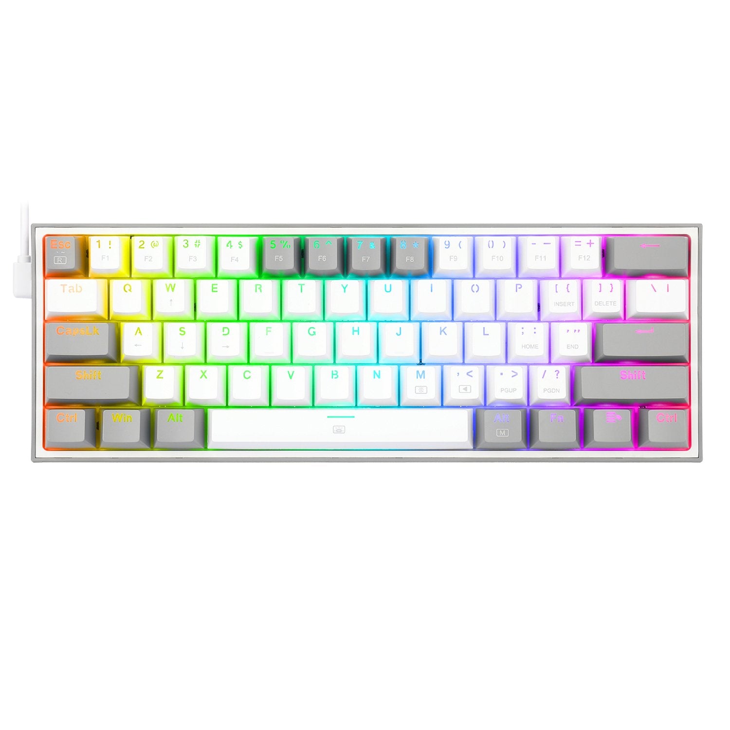 Redragon K617 FIZZ 60% Wired RGB Gaming Keyboard - HeadsUp-SA