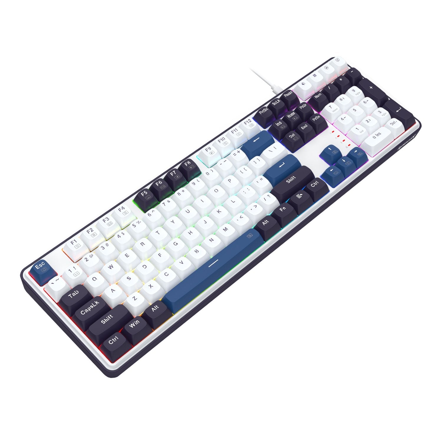 Redragon K689 WYVERN RGB Wired Mechanical Keyboard – White/Black.