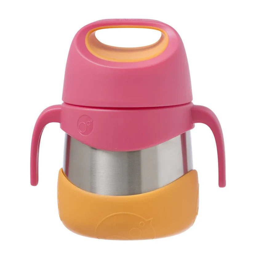 Shop the B.Box Strawberry Shake Insulated Food Jar. Keeps food warm for 6 hours or cold for 8. Includes spork and easy-grip handles. BPA-free and dishwasher safe.