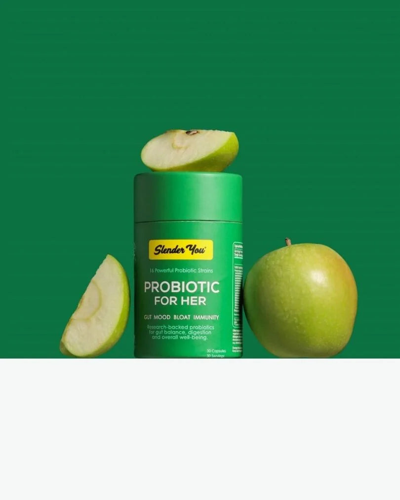 Slender You Beat the Bloat Probiotic for her 30 tablets

Our probiotic promotes digestive health and reduces bloating for a comfortable and happy gut.

Slender You® Probiotic Capsules are formulated with a diverse 16-strain blend of friendly bacteria to support digestion, reduce bloating and maintain a balanced microbiome, especially important when dietary changes occur during weight loss.