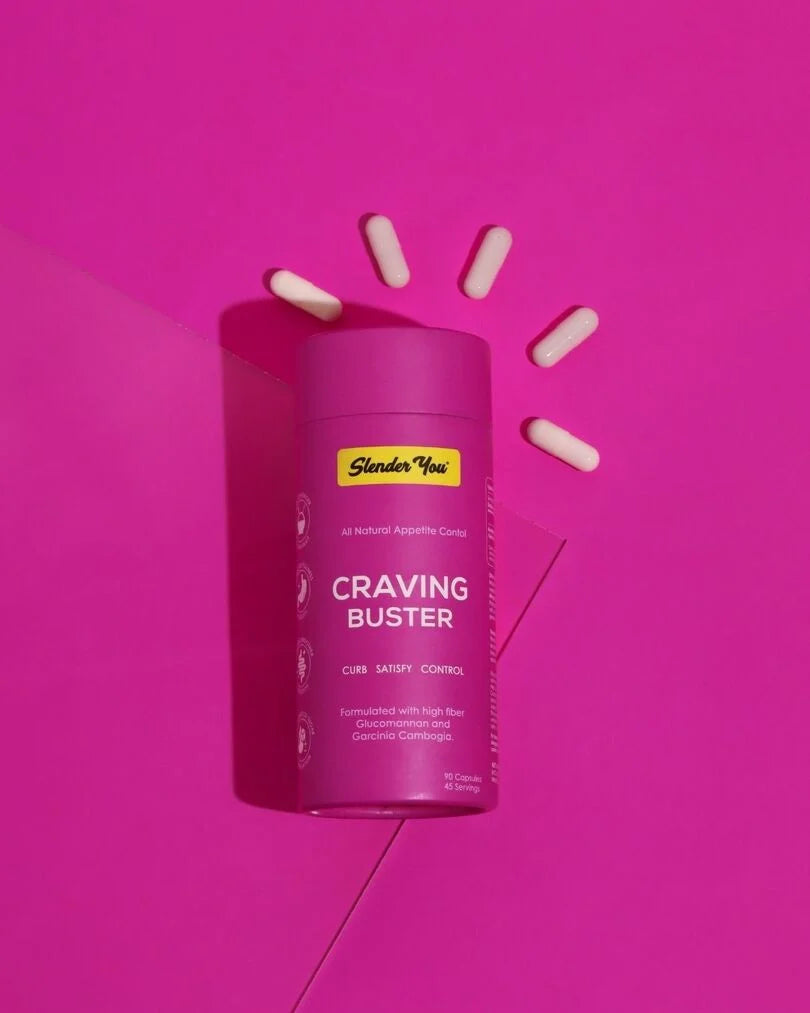 Slender You Craving Buster 90 Caps

Slender You® Craving Buster helps you feel fuller for longer, reduce emotional snacking and support better digestion and blood sugar balance, all without stimulants.
Slender You® Craving Buster is your natural, stimulant-free solution to help keep hunger in check. Formulated with powerful plant-based ingredients, it helps you feel satisfied for longer, reduces the urge to snack on empty calories and supports balanced eating habits, making it easier to stick to your weight