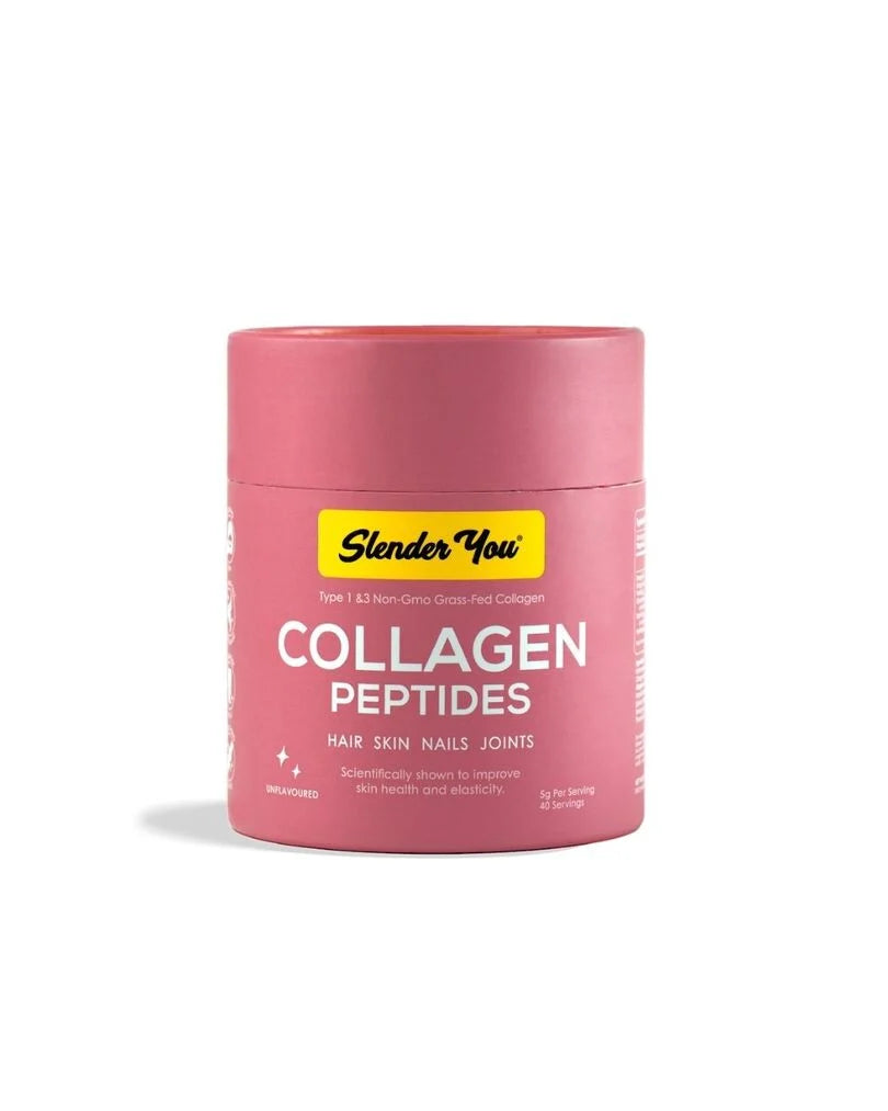 Slender You® Collagen For Her is a daily collagen peptide powder designed to support your body’s beauty, mobility and metabolism, all from within.

As we age, natural collagen production declines. That’s why we use clinically backed Peptan® hydrolysed collagen peptides (Type 1), easily absorbed building blocks that help replenish collagen levels and offer results you can feel and see.

Collagen is more than a beauty supplement. It’s also a high-quality protein source that helps you feel fuller for longer, p