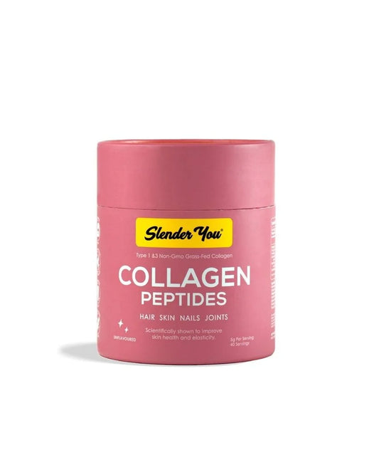 Slender You® Collagen For Her is a daily collagen peptide powder designed to support your body’s beauty, mobility and metabolism, all from within.

As we age, natural collagen production declines. That’s why we use clinically backed Peptan® hydrolysed collagen peptides (Type 1), easily absorbed building blocks that help replenish collagen levels and offer results you can feel and see.

Collagen is more than a beauty supplement. It’s also a high-quality protein source that helps you feel fuller for longer, p