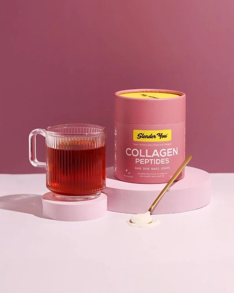 Slender You® Collagen For Her is a daily collagen peptide powder designed to support your body’s beauty, mobility and metabolism, all from within.

As we age, natural collagen production declines. That’s why we use clinically backed Peptan® hydrolysed collagen peptides (Type 1), easily absorbed building blocks that help replenish collagen levels and offer results you can feel and see.

Collagen is more than a beauty supplement. It’s also a high-quality protein source that helps you feel fuller for longer, p