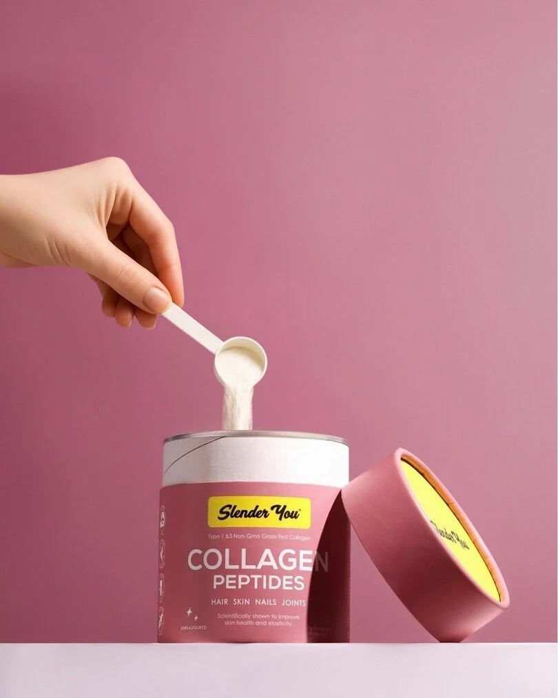Slender You® Collagen For Her is a daily collagen peptide powder designed to support your body’s beauty, mobility and metabolism, all from within.

As we age, natural collagen production declines. That’s why we use clinically backed Peptan® hydrolysed collagen peptides (Type 1), easily absorbed building blocks that help replenish collagen levels and offer results you can feel and see.

Collagen is more than a beauty supplement. It’s also a high-quality protein source that helps you feel fuller for longer, p