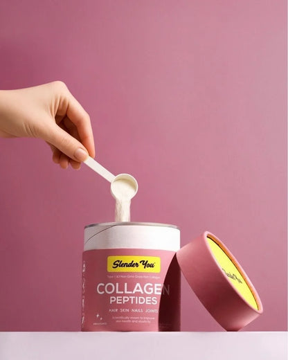 Slender You® Collagen For Her is a daily collagen peptide powder designed to support your body’s beauty, mobility and metabolism, all from within.

As we age, natural collagen production declines. That’s why we use clinically backed Peptan® hydrolysed collagen peptides (Type 1), easily absorbed building blocks that help replenish collagen levels and offer results you can feel and see.

Collagen is more than a beauty supplement. It’s also a high-quality protein source that helps you feel fuller for longer, p