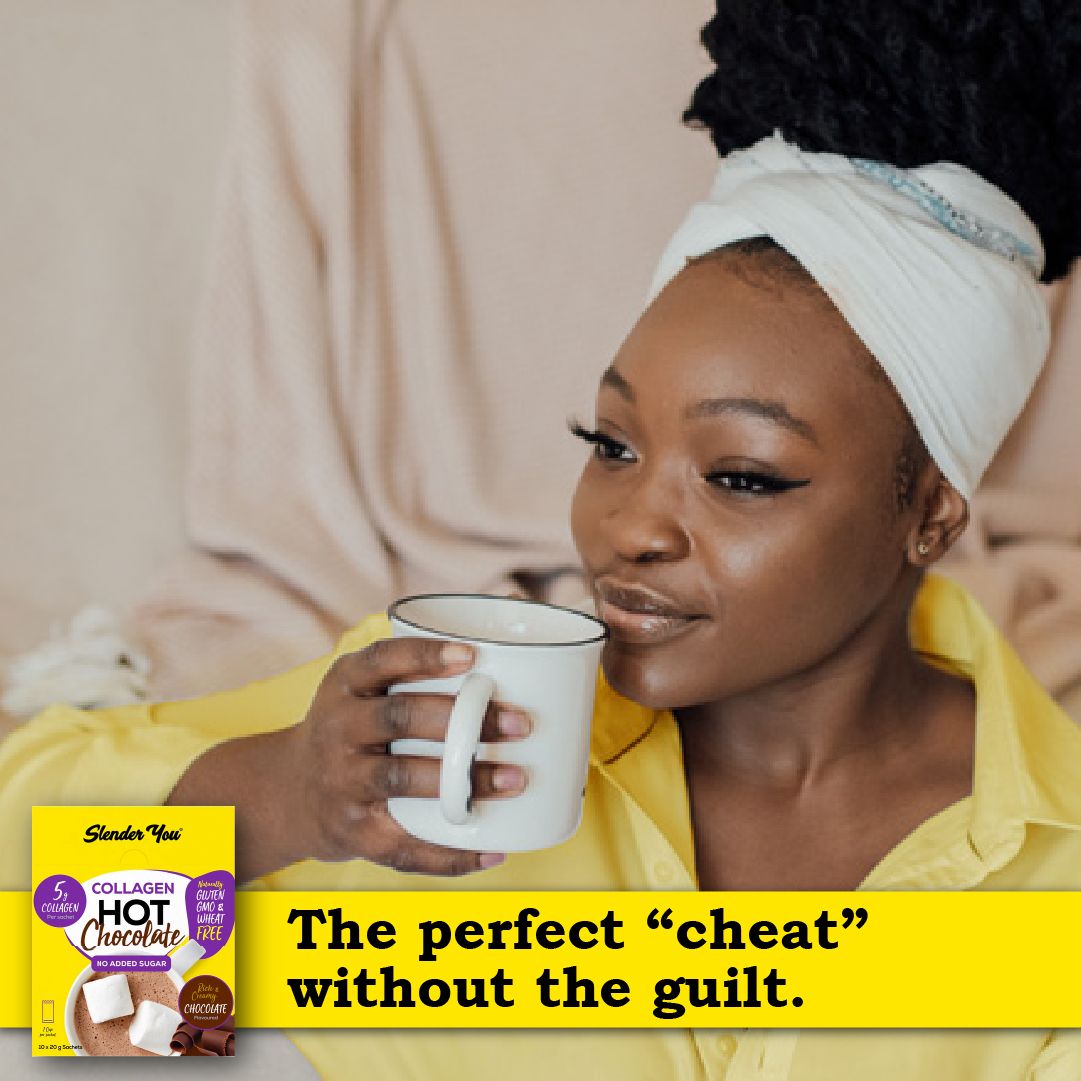 Slender You Collagen Hot Chocolate 20g Sachet

No Added Sugar. Rich &amp; creamy Chocolate Flavoured. Supports healthy hair, Skin and nails. Promotes glowing skin. Gluten, GMO and Wheat free