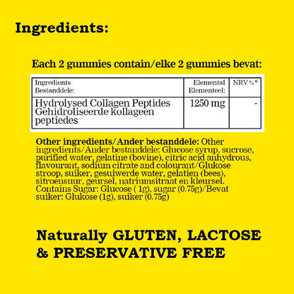 Slender You® Collagen Peptide Gummies, daily glow-up treat, with benefits that go way beyond beauty.

These delicious strawberry-flavoured gummies are packed with hydrolysed collagen peptides, designed to support strong hair and nails, smoother skin, healthier joints and muscle recovery.

Collagen is the most abundant protein in the body, but natural levels begin to decline with age. That’s why a high-quality supplement like this can help reduce signs of ageing, boost hydration and elasticity, and even supp
