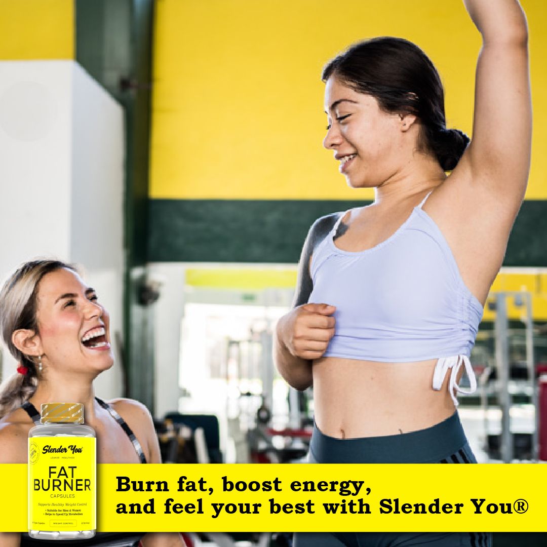 Burn fat, boost energy and feel your best with Slender You® Fat Burner Capsules, a powerful blend of thermogenic and metabolism-supporting ingredients designed to support your weight loss journey.

Whether you’re just getting started or pushing through a plateau, this formula helps increase energy, improve focus, reduce appetite and support a faster metabolism. It’s made for women who want results without relying on extreme diets or jittery formulas.

L-Carnitine Tartrate: Transports fat into cells to be us