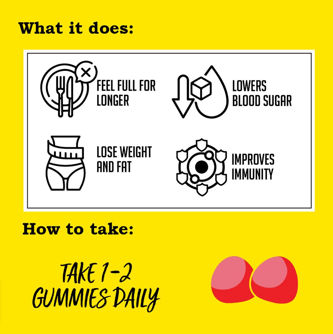 Slender You® Flat Tummy Gummies make it easy to enjoy all the benefits of apple cider vinegar without the sour taste or tooth damage.

Each gummy delivers 500mg of ACV in a delicious Naughty Apple flavour, designed to help flatten and tone your tummy by boosting fat metabolism, reducing fat storage, and curbing appetite. Taken daily, they support digestion, ease bloating and balance blood sugar for steadier energy and fewer cravings. They also promote natural detox and gut health while contributing to 