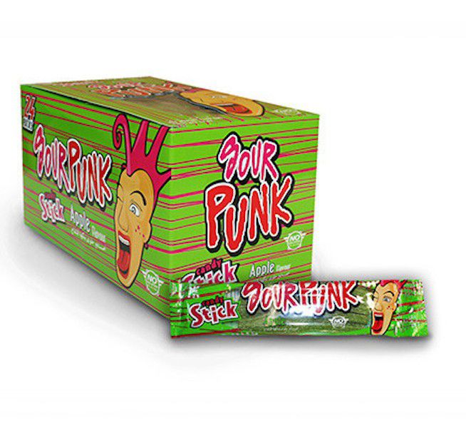 Punk Rocker Candy Sour Punk Apple 24 x Candy Sticks – HeadsUp-SA