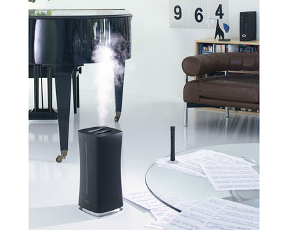 Stadler Form Humidifier With Fragrance Dispenser Wifi Connectivity Black 6.3L 10-95W "Eva" #

The precise humidifier-lady Eva ensures exact humidification thanks to the unique external humidity sensor Remote Sensor™ which also serves as remote control. Using the hygrostat, the humidity level can individually be selected between 30 – 75 % or continuous operation.