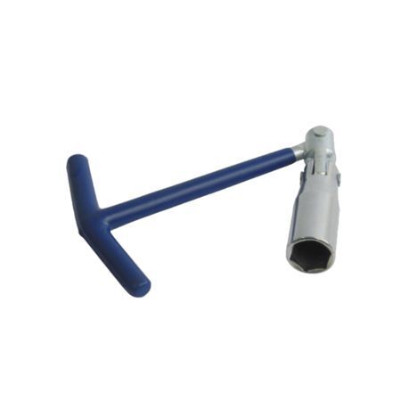 T - Handle Plug Spanner ( 5/8 inch 16mm )

A plug spanner with a 5/8 inch (16mm) size and a T-handle design is a specialized tool used for installing or removing spark plugs in automotive engines or similar machinery. The T-handle configuration provides a comfortable grip and leverage for the user during operation.