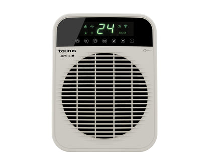 Taurus Heater Floor Fan Cream Wi-Fi Enabled 2Heat Settings 2000W Factor Connect