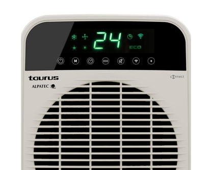 Taurus Heater Floor Fan Cream Wi-Fi Enabled 2Heat Settings 2000W Factor Connect