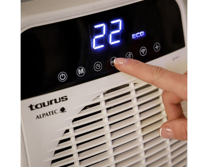 Taurus Heater Floor Fan Cream Wi-Fi Enabled 2Heat Settings 2000W Factor Connect