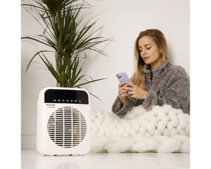 Taurus Heater Floor Fan Cream Wi-Fi Enabled 2Heat Settings 2000W Factor Connect