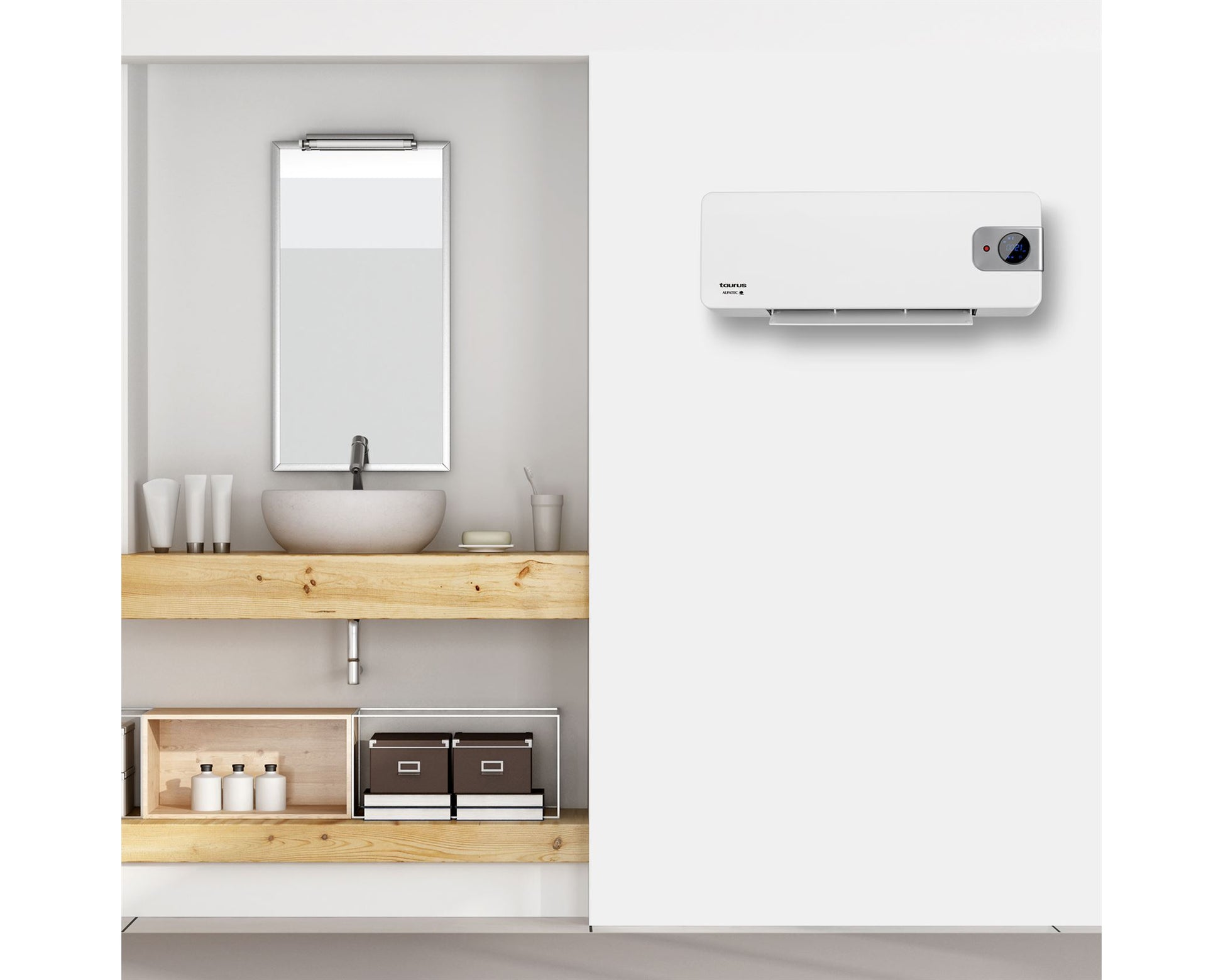 Taurus Heater Ceramic White 2 Heat Settings 1000-2000W "Rcmb 27"

Cold bathrooms can be a thing of the past with the RCMB 27 wall heater from Taurus. It has a sleek and elegant design, a digital display window and oscillating slats. |Enjoy two heat intensities PLUS an adjustable digital thermostat ranging from 10-49 ° C