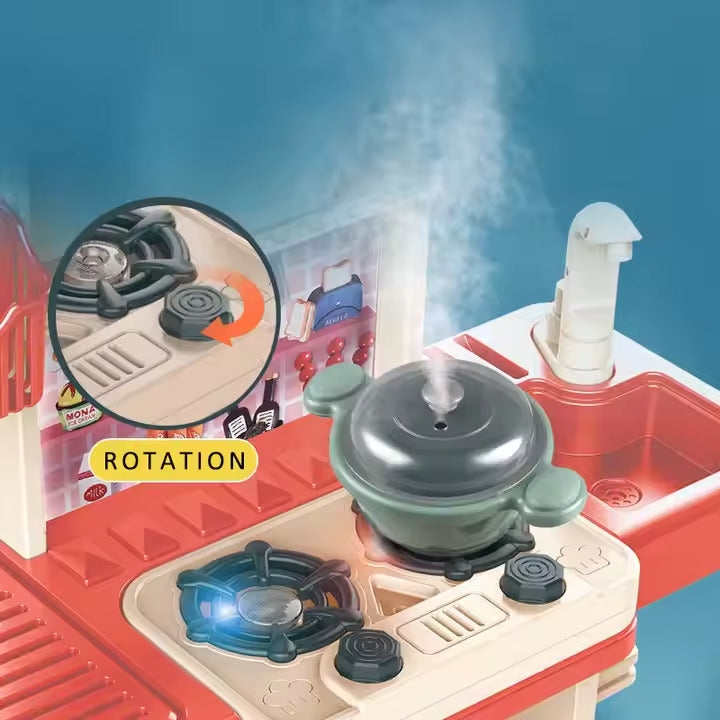 The Kids-Up Tall Toy Kitchen Set Interactive With Noises and Tap - 43 Piece & Realistic Sound Effects

Kids-Up Tall Toy Kitchen Set Interactive With Noises and Tap - 43 Piece and includes 43 pieces with realistic sound effects. Encourage imaginative play, motor skills and creativity with this engaging and educational toy. Made for kids to have fun while learning valuable skills.