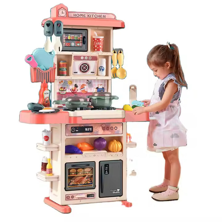 The Kids-Up Tall Toy Kitchen Set Interactive With Noises and Tap - 43 Piece & Realistic Sound Effects

Kids-Up Tall Toy Kitchen Set Interactive With Noises and Tap - 43 Piece and includes 43 pieces with realistic sound effects. Encourage imaginative play, motor skills and creativity with this engaging and educational toy. Made for kids to have fun while learning valuable skills.
