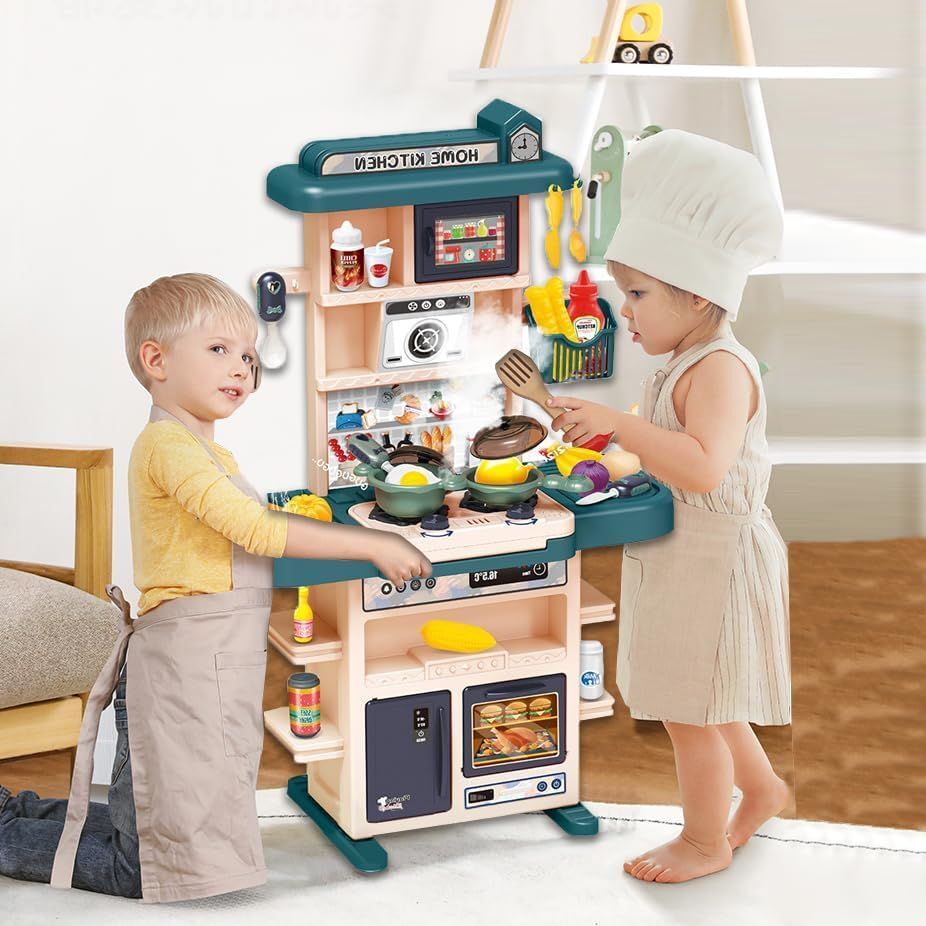 The Kids-Up Tall Toy Kitchen Set Interactive With Noises and Tap - 43 Piece & Realistic Sound Effects

Kids-Up Tall Toy Kitchen Set Interactive With Noises and Tap - 43 Piece and includes 43 pieces with realistic sound effects. Encourage imaginative play, motor skills and creativity with this engaging and educational toy. Made for kids to have fun while learning valuable skills.