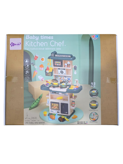The Kids-Up Tall Toy Kitchen Set Interactive With Noises and Tap - 43 Piece & Realistic Sound Effects

Kids-Up Tall Toy Kitchen Set Interactive With Noises and Tap - 43 Piece and includes 43 pieces with realistic sound effects. Encourage imaginative play, motor skills and creativity with this engaging and educational toy. Made for kids to have fun while learning valuable skills.