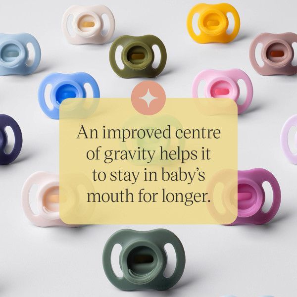 Tommee Tippee Ultra-light StayPut Silicone soother 0-6M - 2 Pack

The lightest one-piece silicone sootherx: 20% lighter than our Ultra-light Original soother, and 50% lighter than the leading one-piece silicone brandx.
A comfortable fit: With a symmetrical teat and shield, this silicone dummy is designed to fit baby's face, any way up. An improved centre of gravity helps it to stay put in their mouth for longer.