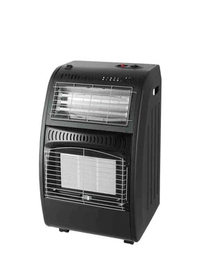 Totai Dual Gas Electric Indoor Rollabout Heater - Black