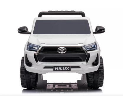 Toyota Hilux Ride On Bakkie With Rubber Wheels 24v White
