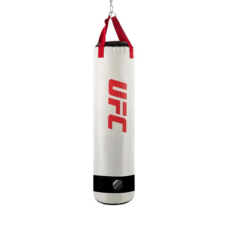 UFC Contender MMA Heavy Bag 100lbs
GREAT FOR ATHLETES OF ALL LEVELS

Designed for MMA Training, the UFC MMA Heavy Bag measures at 46 inches (116cm) long. Designed to withstand daily intense training sessions, athletes can practice low leg strikes and add more combinations to their training drills. Ultra-durable PVC exterior, reinforced at every seam makes it virtually indestructible. You can rely on this bag for a long time. Strong enough for gym use, but economically priced for home use.