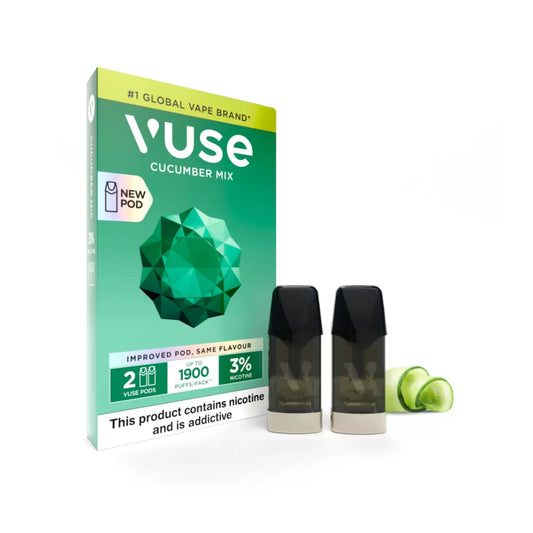 VUSE POD CUCUMBER 3%

Savour the cucumber flavour colliding against the tangy, cranberry for an invigorating flavour balance. Make your vape wild with bespoke Vuse flavour pods, especially designed for the Vuse Pod. Includes 2 Vuse flavour pods per pack.