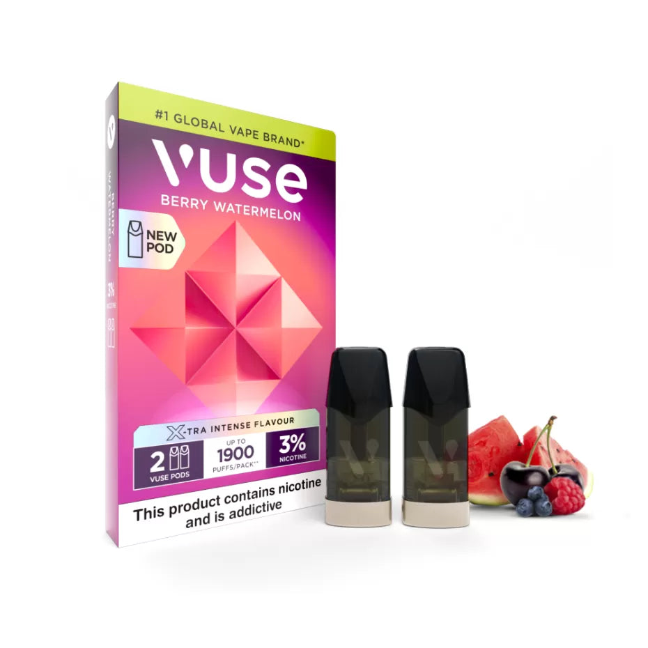 VUSE VIVID BERRY WATERMELONE Pack of 2

The sweet taste of red berries followed by refreshing watermelon and a hint of iciness.