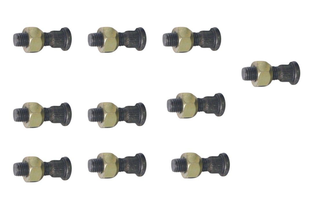 Wheel Stud And Nut Compatible with Toyota Hiace Hilux 41mm Pack of 10

Ensure a secure wheel installation with this Wheel Stud and Nut set, designed for Toyota Hiace and Hilux models. Each stud measures 41mm, providing the ideal length for proper wheel attachment. Manufactured to meet OEM specifications, this high-quality set includes 10 studs and nuts, perfect for replacing damaged or worn components. Durable and reliable, these wheel studs and nuts ensure safe and stable wheel connections for your vehicle