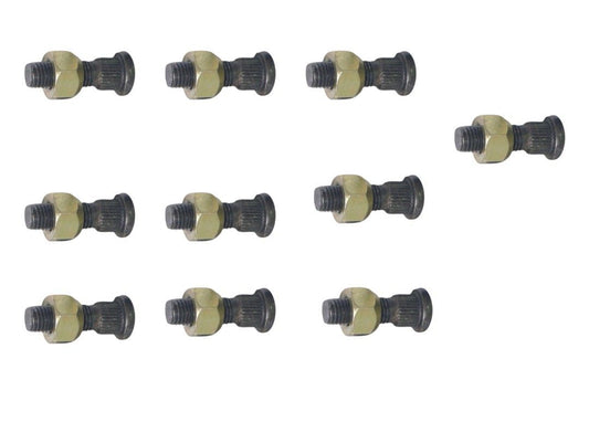 Wheel Stud And Nut Compatible with Toyota Hiace Hilux 41mm Pack of 10

Ensure a secure wheel installation with this Wheel Stud and Nut set, designed for Toyota Hiace and Hilux models. Each stud measures 41mm, providing the ideal length for proper wheel attachment. Manufactured to meet OEM specifications, this high-quality set includes 10 studs and nuts, perfect for replacing damaged or worn components. Durable and reliable, these wheel studs and nuts ensure safe and stable wheel connections for your vehicle