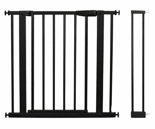 Babies-Up white pressure fit baby safety gate with 14cm extension