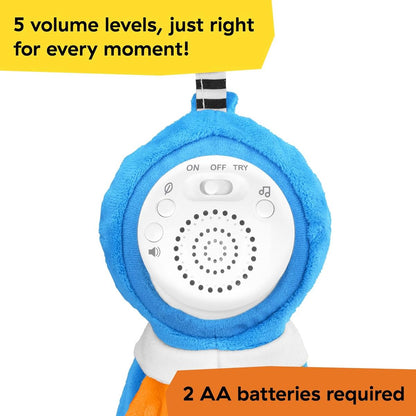 Graphic showing 30.5 cm height dimensions and battery power specifications