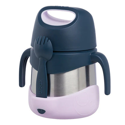 B.Box 335ml insulated stainless steel food jar in Indigo Rose