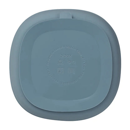 B.Box silicone suction plate with snacks placed on a highchair tray