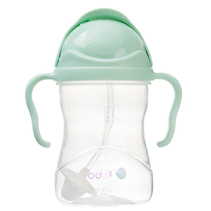 B.Box weighted straw sippy cup 240ml front view showing handles and lid
