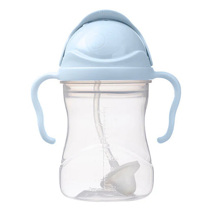 Contents layout showing B.Box 240ml cup base lid and weighted straw