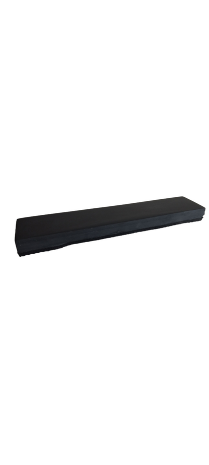 Black African Slate Sharpening Stone showing its smooth dark gray natural hand lapped surface